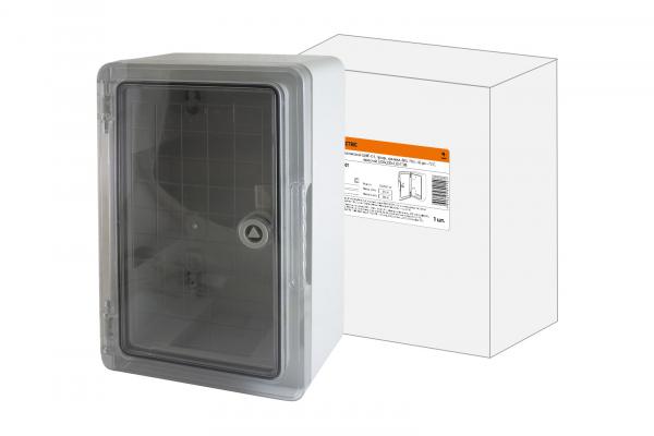 Бокс пластиковый ЩМП-0-1, прозр., крышка, ABS, IP65, -45 до +75 С, навесной, (300x200x130) TDM