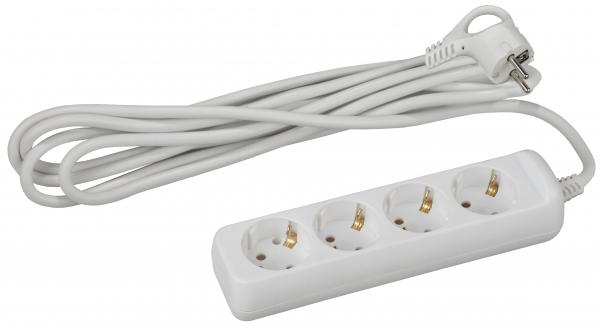 Удлинитель ЭРА  серия U 4 гнезда 3 метра с заземляющими контактами  ПВС 3x1мм2  16А  U-4e-3m Б0028374