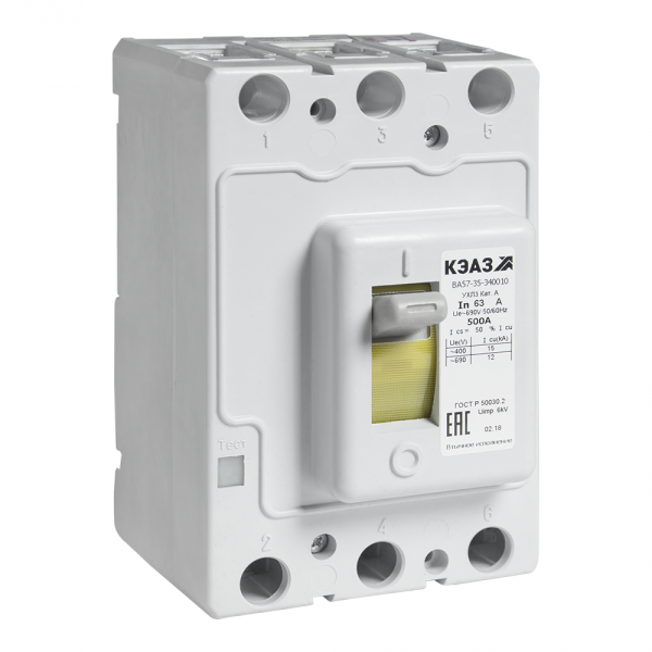 Выключатель Автоматический  3П  250А  ВА57-35-340010-250А-2500-690AC-УХЛ3 (втычной, без панели) КЭАЗ