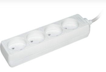 Удлинитель IEK  У4  4 гнезда 3 метра  без заземляющих контактов  2х0.75мм2 WYP10-06-04-03-N