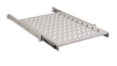 Выдвижная полка глубиной 800 мм, серая ITK 19"