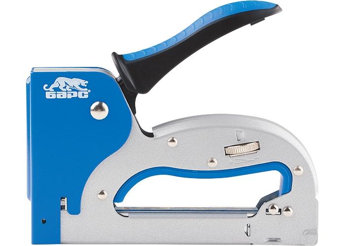 Степлер БАРС металлический, регулировка удара, двухкомпонентная рукоятка, тип скобы 53, 4-14мм