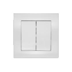 UNIVersal  Бриллиант  Белый  Выключатель 2-клавишный 10А, 220В скрытая установка 7947403
