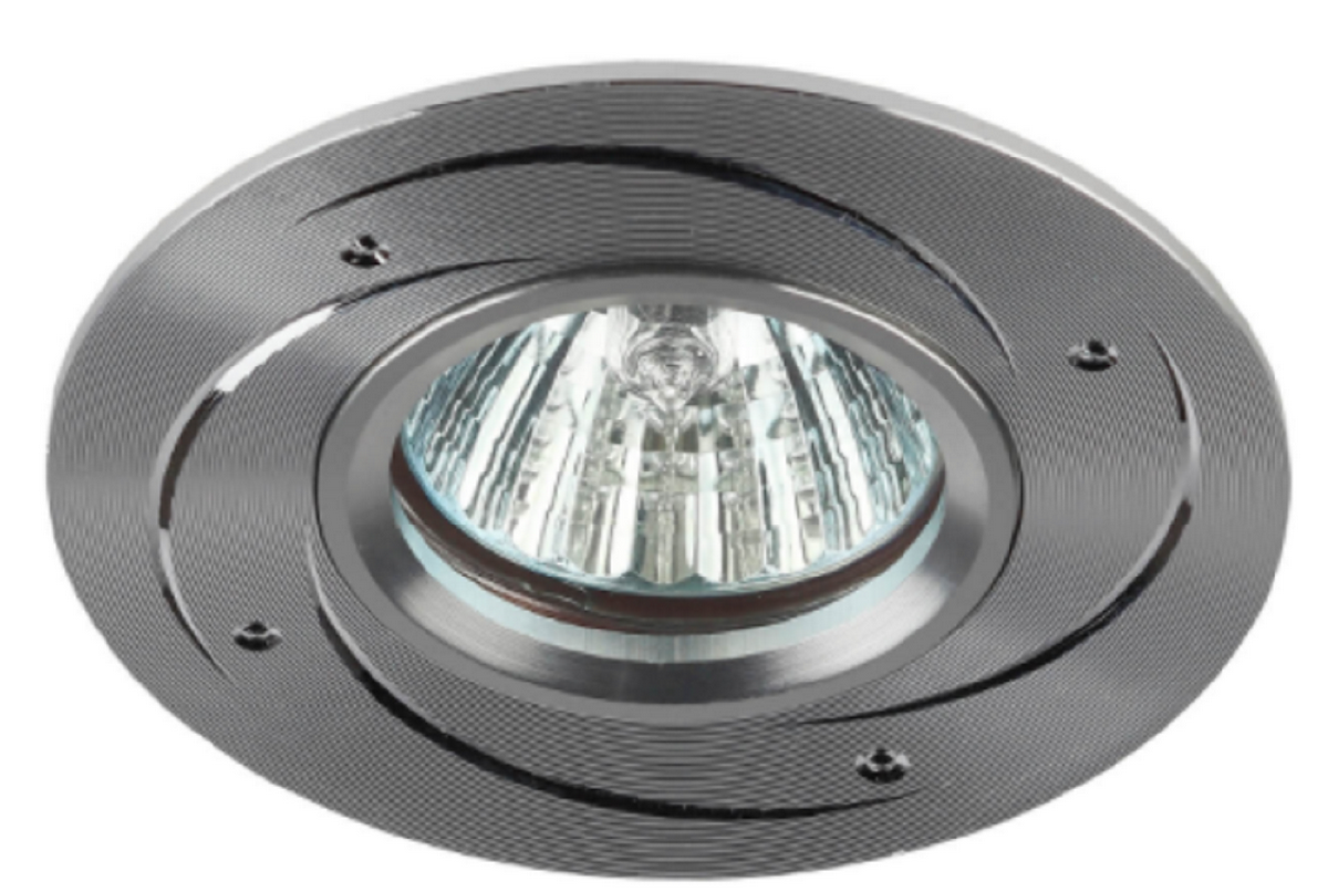 Светильник точечный ЭРА  KL43 SL/1 литой поворотный  "алюминевый " MR16,12V/220V, 50W  серебро